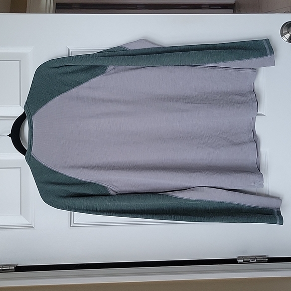 Lucky Brand Venice Burnout men's  grey&green soft waffle long sleeved shirt NWOT - Picture 4 of 5